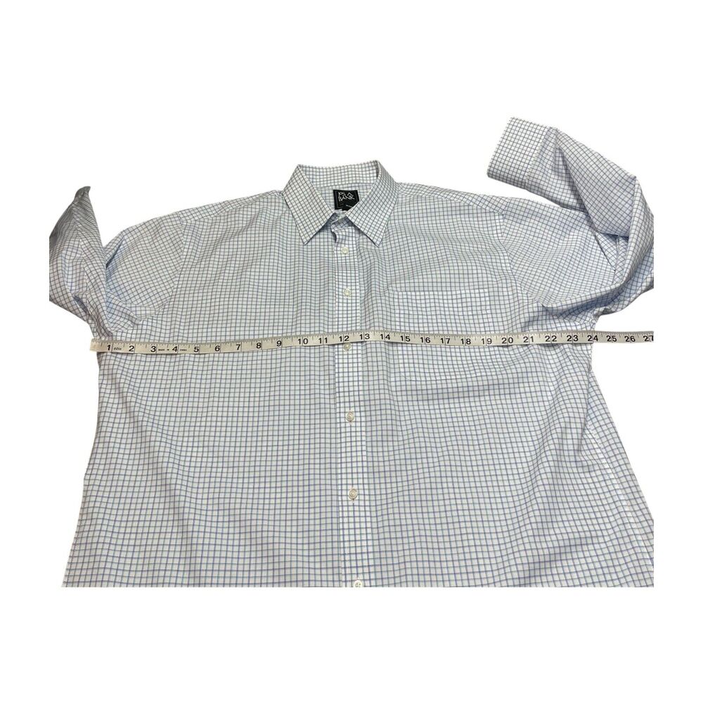 Jos A Bank Traveller Dress Shirt Men's 16.5 Multicolor Check Cotton Tailored Fit - Picture 5 of 6